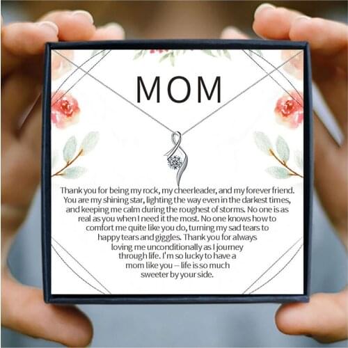 Excellent Design Necklace for Women Mothers Day Gift Jewelry Retro Zircon Unique Clavicle Chain Necklaces to Mom Birthday