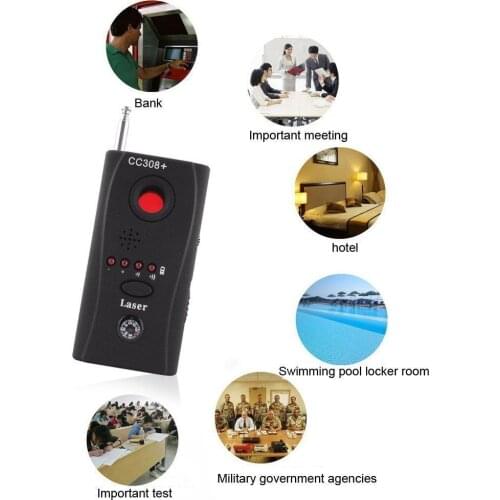 Full Range Anti - Spy Bug Detector CC308 Mini Wireless Camera Hidden Signal GSM Device Finder Privacy Protect Security