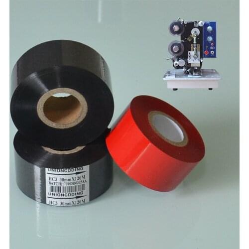 Black Width 25mm length 100m thermal transfer ribbon roll for high-quality tapes for kinds of coding machine
