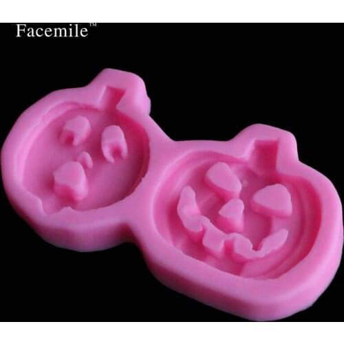 Halloween Pumpkin Silicone Mold Chocolate Fondant Cake Decoration Soap Baking 50-183