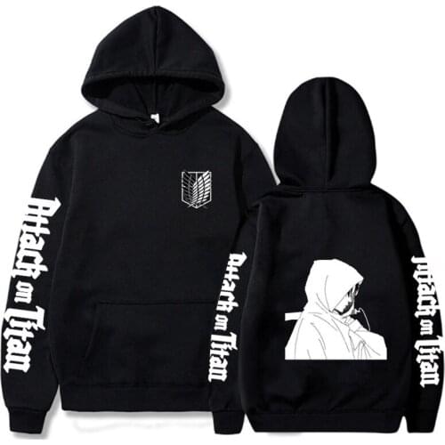 Japan Anime Attack On Titan Ackerman Hoodies Streetwear Men Fashion Manga Wings Of Liberty Harajuku Casual Sweatshirt Women Tops