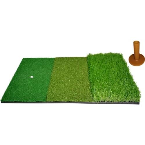 Outdoor Putter Grass Pad with Tee Holder Golf Swing Exerciser Mat Multi-function for Easy Safety Exercise Accessories
