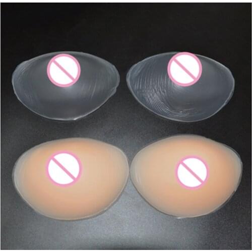 Women Silicone Bra Pads Push Up Bra Insert Transparent/Skin Silicone Breast Enhancer Inserts for Dress Bikini Swim Rhinestone