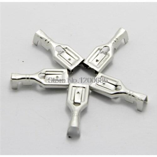 Female Spade Quick Splice Crimp Terminals Insulation 6.3mm Metal Crimp Terminal Female Spade Connector