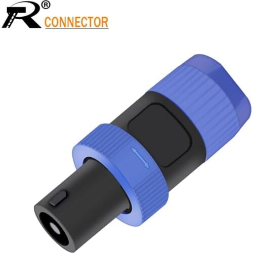 1pc 4Pin Powercon NL4FC Male Plug Orange Blue Speaker Cable Connectors 4 Pole Audio Connector