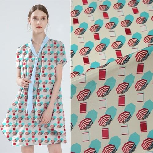 138 * 50cm Silk Crepe -De-Chine Women 's Summer Fabric for Dress Cheongsam Shirt