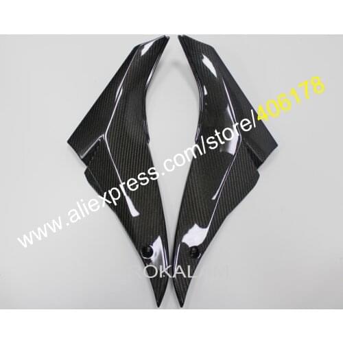 2 x Carbon Fiber Tank Side Covers Panels For Kawasaki ZX-10R 2008 2009 2010 ZX10R 08 09 10 Tank Side Cover Fairing