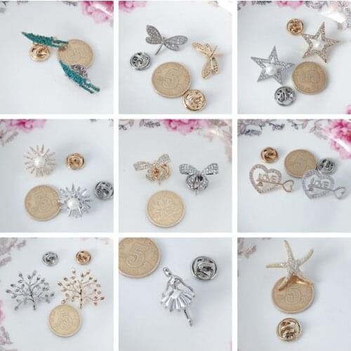 2020 Mini Lapel Pin Crocodile Bee Dance Girl Ladybug Brooch Crystal Rhinestone Brooches for Women Men Animal Insect Collar Pins