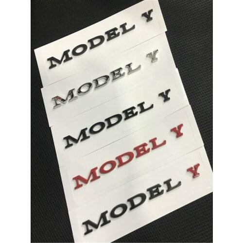 3D ABS Plastic Sticker for Tesla Logo Letter Model Y X Label for Tesla Model Y Three Car Rear Trunk Emblem Badge Decoration