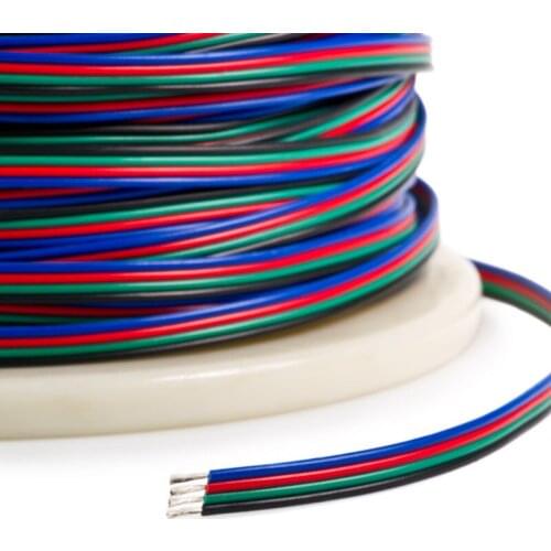 10m RGB 22AWG 4 Pin Extension Connector Wire Cable Cord For RGB LED Strip free shipping