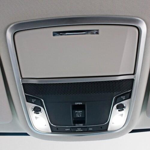 For Honda Odyssey 2015 2016 accessories ABS Chrome Car Styling front reading light lamp switch button panel frame Cover Trim