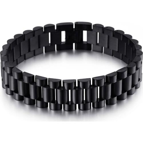 2019 brand New Four color choose 66g Color Stainless steel Bangle Bracelet Link Chain 16mm 8.26'' for Men jewelry