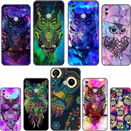 Cute Owl animal bird Phone Case Cover For Huawei Honor view 7a5.45inch 7c5.7inch 8x 8a 8c 9 9x 10 20 10i 20i lite pro