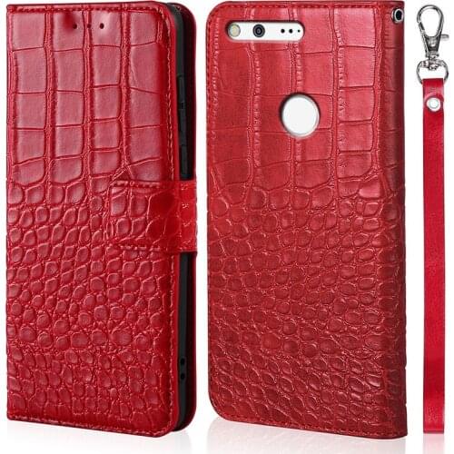 Crocodile texture Case For Google Pixel Case For Google Pixel Nexus S1 5.0" Phone Case Leather Flip Wallet Magnetic Cover