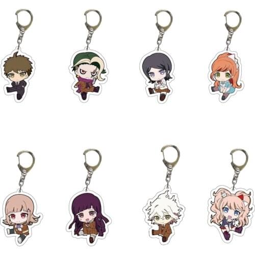 Danganronpa V3: Killing Harmony Akamatsu Kaede Ouma Kokichi Key Chain Pendant Cosplay Two-sided Acrylic Keychain Keyring Prop