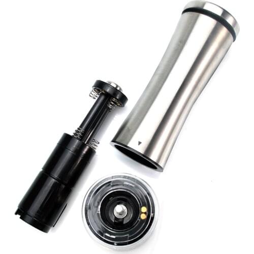 Home Electric Pepper Mill Western Restaurant Electric Pepper Grinder Battery Operated With Led Light Adjustable Coarseness Mills