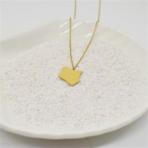 European And American Popular Accessories Personality Kenya Map Collar Chain Accessories Titanium Steel