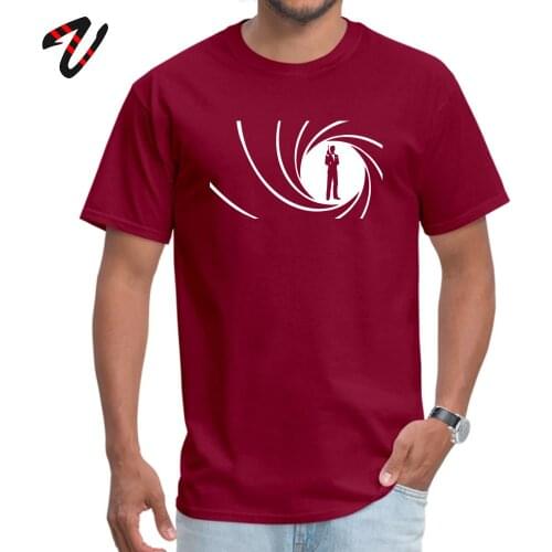 Hip Hop Man Tshirt Simple Casual Tops & Tees James Bond 007 Logo Print T-shirts 100% Cotton Short Sleeve T Shirt High Quality