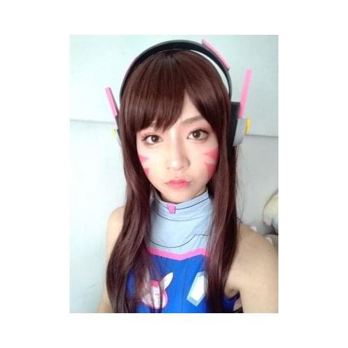 Game D.va Headset For Cosplay HANNA Song Pink DVA Headphone Earphone For Halloween Partty Big Event Exhibition Weapon D.V.A