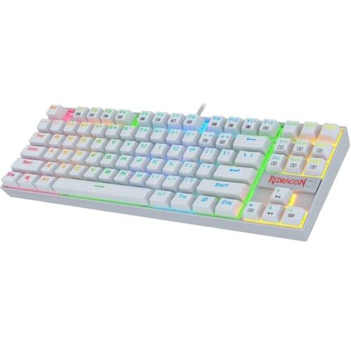 Redragon K552 Mechanical Gaming Keyboard 60% Compact 87 Key Kumara Wired Cherry MX Blue Switches Equivalent for Windows PC Gamer