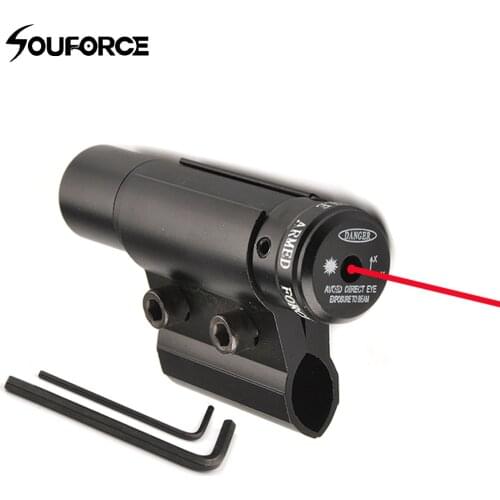 Red Laser Sight with Barrel Ring Scope Clamp Mount Holder for Flashlight Scope Hunting
