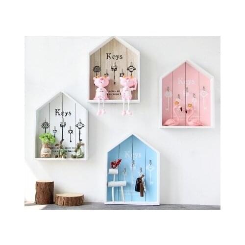 Creative Nordic Decorative Wall Hanging Storage Rack Key Box Jewelry Frame Decoration Living Room Wall Hanging