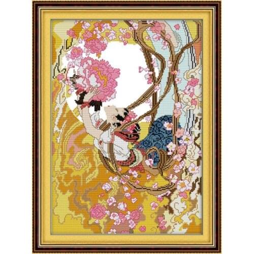 Flying Dunhuang Cross Stitch Kit Joy sunday Stamped 14ct 11ct Count Printed Canvas Stitch Embroidery DIY Handmade Needlework Set