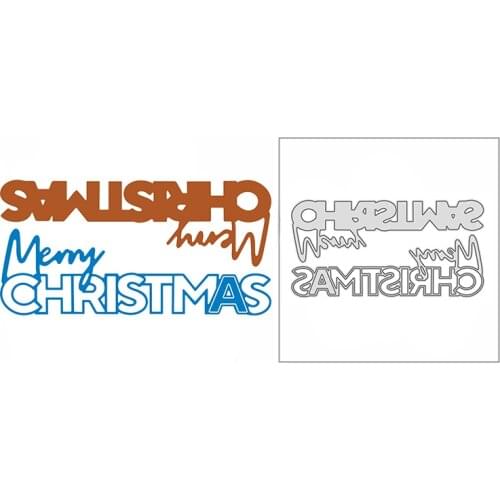 New Merry Christmas Word Craft Embossing Mold 2021 Metal Cutting Dies for DIY Decorative Scrapbooking Album Card Making No Stamp