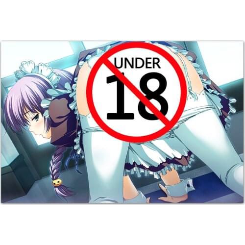 Anime Maid Beautiful Girl Poster Wall Picture Modern Style Painting Canvas Art of The Living Room