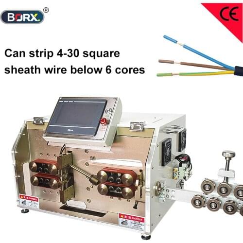 Fully Automatic multi core sheathed wire stripping cutting machine 2-6 cores wire peeling machine