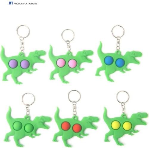 Push Bubble Keychain Kids Novel Fidget keychains Dimple Toy Toys Key Holder Rings Bag Pendants decompression toy#321