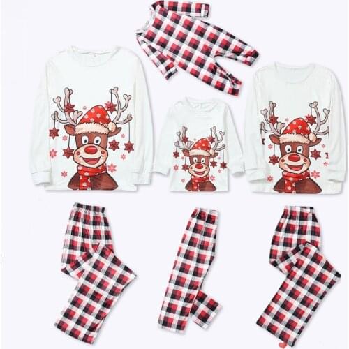 Christmas Pajamas Clothes Sets Family Look Matching 2022 New Year Cotton Nightwear Mother Son Daughter Kids Daddy Baby Costume