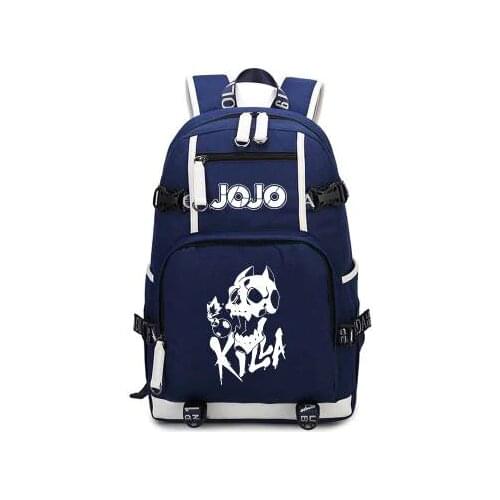JoJos Bizarre Adventure Backpack Jojo Cosplay Anime Kira Yoshikage Kujo Jotaro Canvas Bag Schoolbag Travel Bags