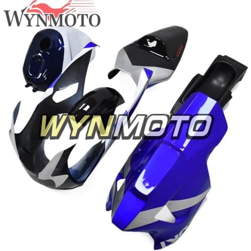 Blue White and Black Fiberglass Racing Fairings Kit For GSXR1000 2000 2001 2002 00 01 02 K1 K2 Race Bodywork Kit Cowlings