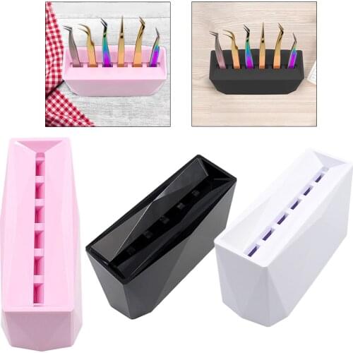 6-Hole Durable Convenient Stable Tweezer Stand Shelf Storage Rack for Eyelash Accessories Tools Extension Supplies