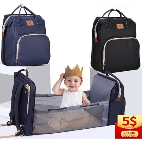 Mommy Diaper Bag Bed Backpack For Mom Maternity Bag For Stroller Nappy Bag Fashion Large Capacity Bag For Baby Care With Hooks