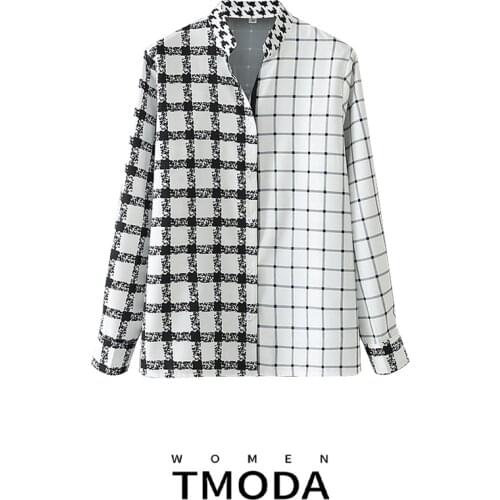 T MODA Stand-up Collar Blouses