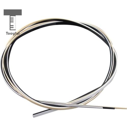 Tooyful 3 Pieces Plastic Binding Purfling Strips Edge Trim Inlay for Guitar/Electric Bass DIY Accessory Black+White+Cream