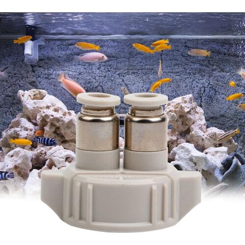Double Connector CO2 System Kit Generator Bottle Cap Aquarium Carbon Dioxide DIY Part Live Planted A/ B