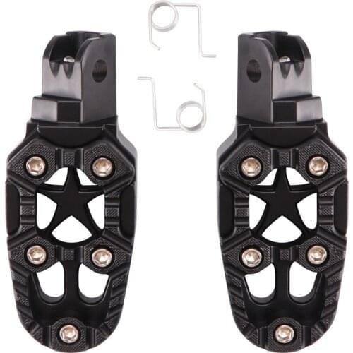 Universal 2pcs 8mm Metal Motorcycle Foot Rests Footrests Foot Peg Pedal with Spring Off-road Moto Car-Styling Accessory