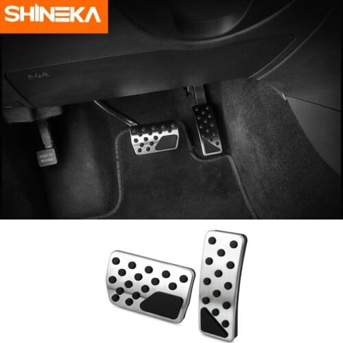 SHINEKA Interior Pedal For Jeep Grand Cherokee 2011-2016 Stainless steel antislip Foot Rest Brake Pedals For Grand Cherokee