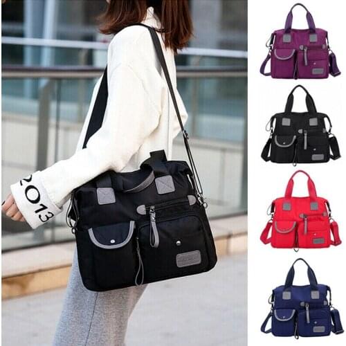 Waterproof Women Ladies Multi Pocket Messenger Handbag Cross Body Shoulder Bag Large Capacity Travel Bags