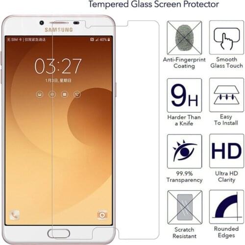 9H Tempered Glass For SAMSUNG Galaxy C5 C7 C9 C8 C10 PRO Screen Protector Film For SAMSUNG Galaxy C7 C7 PRO GLASS