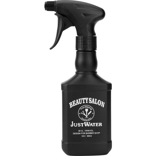 300ML 1pc Matte Black Plastic Spray Bottle Durable Rotary Watering Pot Pro Barbershop Salon Hair Styling Supplies DIY Tool