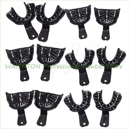 12 Pcsset Dental Impression Trays Heat Mouldable LargeMediumSmall UpperLower