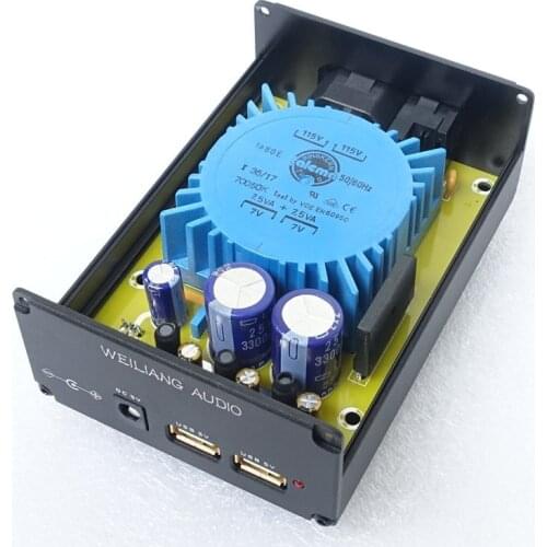 15W DC 5V 2.5A USB Dual output Linear Power Supply DAC Audio Decoder Phone Power Supply Linear Regulator for XMOS CM6631 TE8802L