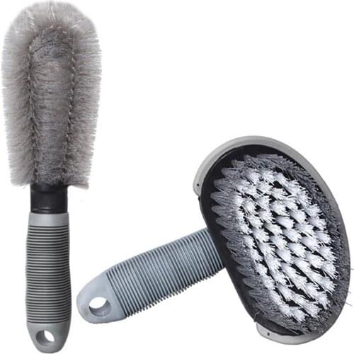 2Pcs Wheel Tire Soft Hair Brushes Set Car Vehicle Auto Cleaning Rim Wash Tools Auto parts