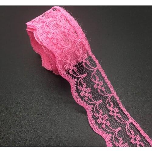 3/4" 20mm Wide (10yards/lot)Rose Handicrafts Embroidered Net Lace Trim Ribbon DIY Wedding/Birthday/Christmas Decorations