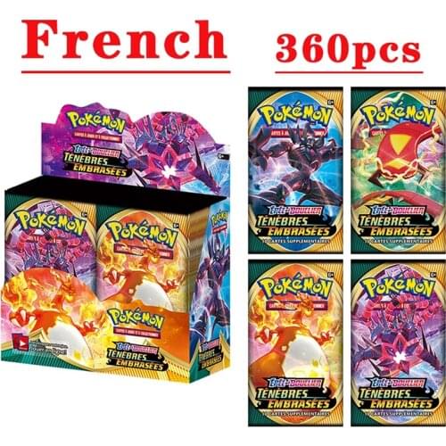 360Pcs French Version Pokemon Card Featuring V VMAX DARKNESS ABLAZE VIVID VOLTAGE Tag Team Pokemon Cards