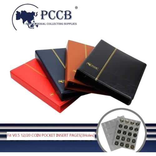 PCCB 12/20 Grid COIN POCKET ALBUM INSERT PAGE , Coin Protector Album Binder Sheets Sleeves 12/20 openings